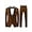 Brown, variant on 3pcs Mens Velvet Suits Slim Fit Peaked Lapel One Button Slim Fit Tuxedo Blazer  Dinner Jacket Vest Pants Suit Set