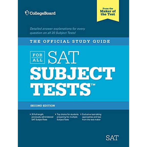 Pre-Owned The Official Study Guide for ALL SAT Subject Tests, 2nd Edition, 9780874479751, 0874479754, Paperback, Second edition