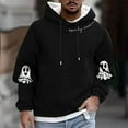 thumbnail image 2 of Enjoytime Halloween Hoodies for Men Cute Printed Long Sleeve Pullover Sweatshirt with Drawstring Fashion Casual Oversized Hoodie Black M, 2 of 5