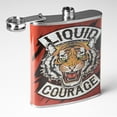thumbnail image 5 of Liquid Courage Stainless Steel 8 oz Liquor Flask, 5 of 6