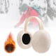 thumbnail image 5 of 2 orejeras plegables, diadema con suaves solapas para las orejas, súper protección para las orejas Blanco Gris, 5 of 9