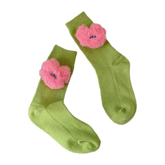 Milue Trendy Crew Socks Casual Ankle Dress Socks for Women Calf Socks Loose Socks