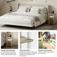 thumbnail image 6 of HOMLUX 11.5" x 13.4" x 22.8" 3-Tier Wood Nightstand Modern End Table, Oak & White, 6 of 6