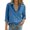 28#Dark Blue, variant on Womens Linen Button Down Shirts Loose Fit Long Sleeve Collared Blouse Casual V Neck Tops Outfits Yellow M