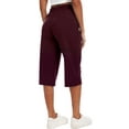 thumbnail image 6 of Cadmus Women's 15'' Long Bermuda Shorts Below The Knee Capri Sweatpants Loose Comfy Athletic Shorts with Pockets,Wine Red,Large, 6 of 6