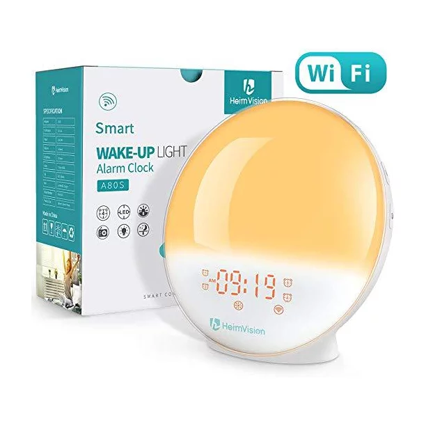 HeimVision A80S Sunrise Alarm Clock, Smart Wake up Light Sleep Aid Digital Alarm  Clock with Sunset Simulation and FM Radio, Alarms /7 Alarm  Sounds/Snooze/20 Brightness Walmart Canada
