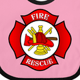 thumbnail image 4 of Inktastic Maltese Cross Firefighter Boys or Girls Baby Bib, 4 of 4