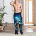 thumbnail image 2 of Sikiie Hawaiian Beach Pirate Moon Mens Pajama Pants Sleep & Lounge Pants, PJ Bottoms With elastic waistb and Pockets Medium, 2 of 6
