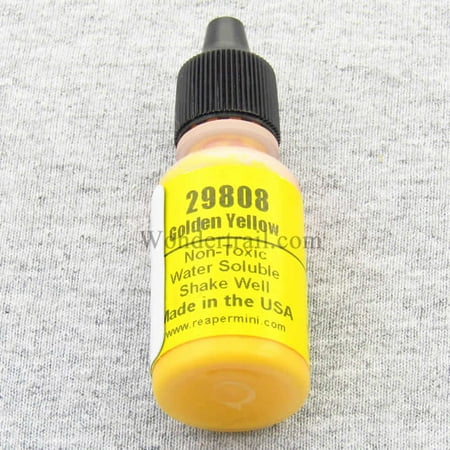 - Golden Yellow High Density Master Series Hobby Paint .5oz Dropper Bottle Reaper Miniatures