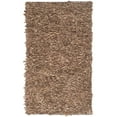thumbnail image 6 of SAFAVIEH Mariam Leather Shag Area Rug, Brown, 8' x 10', 6 of 7