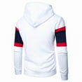 thumbnail image 4 of Men's Novelty Color Block Pullover Comfy Fleece Hoodie Long Sleeve Casual Drawstring Hooded Sweatshirt with Pocket, 4 of 4