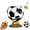 Black, variant on Rotating Soccer Ball Shaped Glass Cup 10oz – Trophy Beer Mug with Gold Base for Summer Watch Parties, Game Day Drinks & Sports Fan Gifts