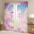 thumbnail image 2 of Manfei Chic Pet Cat Blackout Curtains Set of 2 (52x84 Each),Fairy Tale Theme Window Curtains,Colorful Loves Flowers Curtains and Drapes For Girls,Microfiber Bedroom Decor, 2 of 6