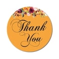 thumbnail image 1 of Darling Souvenir 45 Pcs Ocher Yellow Round Floral Thank You Stickers DIY Envelope Seals-1.6 Inches, 1 of 4