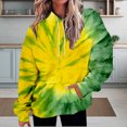 thumbnail image 2 of Bovemsi Sweatshirt for Women Long Sleeved Tie Dye Printed Casual Sportswear Hooded With Pockets Comfort Hoodie, 2 of 9