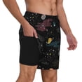 thumbnail image 3 of Goofa Galaxy Printed Men's Swim Trunks Board Shorts Quick Dry Mens Swimming Trunks with Compression Liner,Breathable Fit Hawaii Beach Shorts-3X-Large, 3 of 9