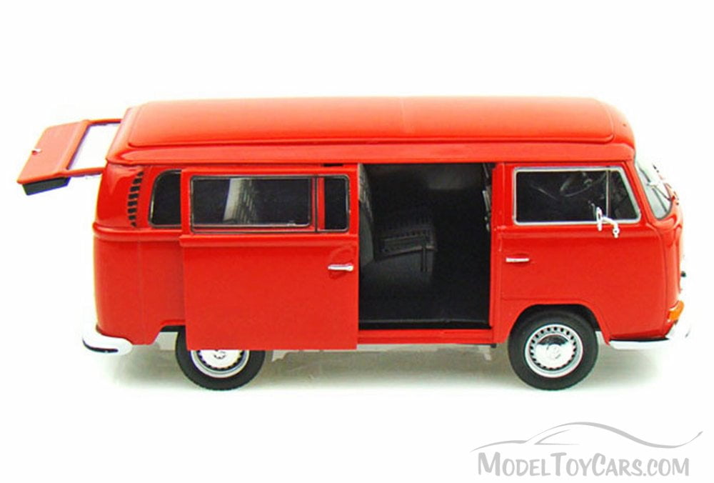 VW T2 YELLOW Welly 1972 Bus 1/38 Scale Diecast & Plastic Model Volkswagen Type 2
