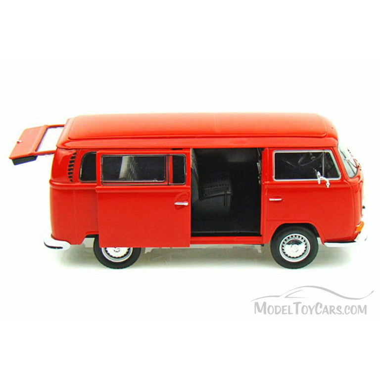 1/24 Scale Red 1972 Volkswagen Bus T-2 Diecast Model
