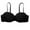 Black, variant on Women's Underwire Soft Lace Bras, Push up Seamless Low Cut Bralettes, Comfortable Adjustable Everyday Lingerie