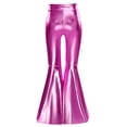 thumbnail image 6 of SiiRoh Girls Halter Backless Sparkly Sequins Leotard with Split Bell-Bottom Metallic Pants 2Pcs Jazz Dance Outfits Rose 16, 6 of 7