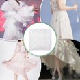 thumbnail image 5 of 2 Yards White Butterfly Embroidery Tulle Lace Fabric 63 Inch Butterfly Printed Mesh Fabrics Shiny Glitter Tulle Fabric for Tutu Skirt Dress Gown Veil Curtain Gift WrappingWhite, 5 of 9