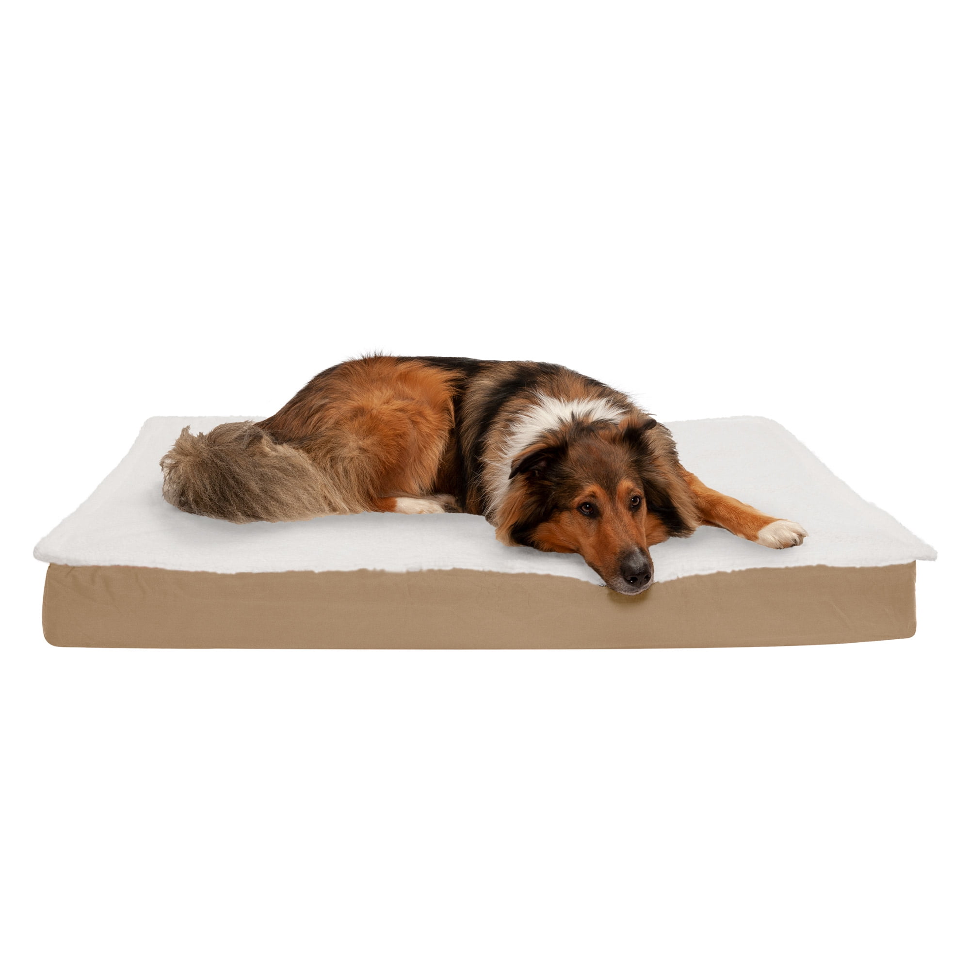 FurHaven Pet Dog Bed Deluxe Memory Foam Outdoor Convertible Mattress