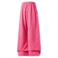 thumbnail image 4 of Iaqnaocc Mens sweatpants Baggy Casual Gym Wide Leg Elastic Drawstring Waist Fashion Big and Tall Open Bottom Sweat Pants Pink L, 4 of 4
