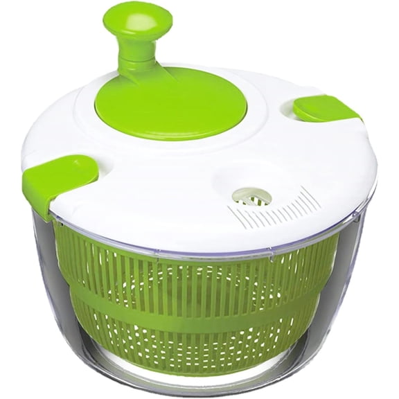 Salad Spinner, 5L Vegetable Washer Dryer Drainer Strainer with Bowl & Colander, Multi-Use Lettuce Fruit Washer, Pasta and Fries Spinner