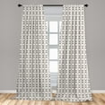 thumbnail image 5 of Ambesonne Geometric Curtains, Half Circle Geometric, Pair of 28"x95", Charcoal Grey Pearl, 5 of 5