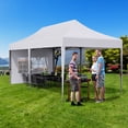thumbnail image 3 of LAZY BUDDY 10' x 20' Ez Pop up Canopy Tent with 6 Sidewalls, Commercial Folding Instant Shelter, Heavy Duty Canopy Gazebo Tent for Outdoor, 3 of 13