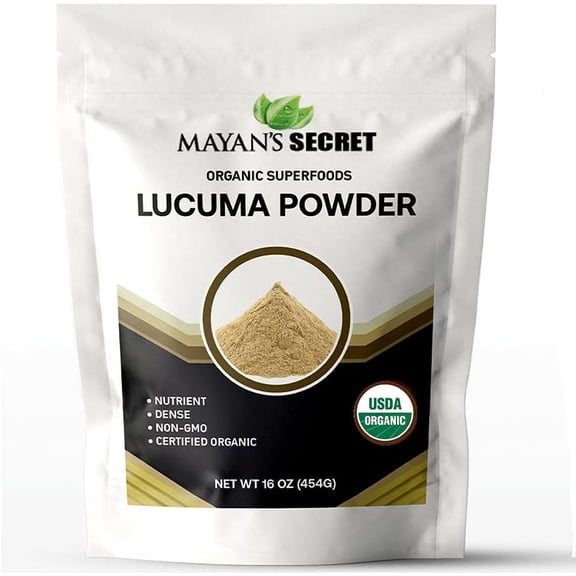 Mayan’s Secret Organic Lucuma Powder, 16 oz, Natural Superfood Powder, Non-GMO, Gluten Free, Vegan Friendly