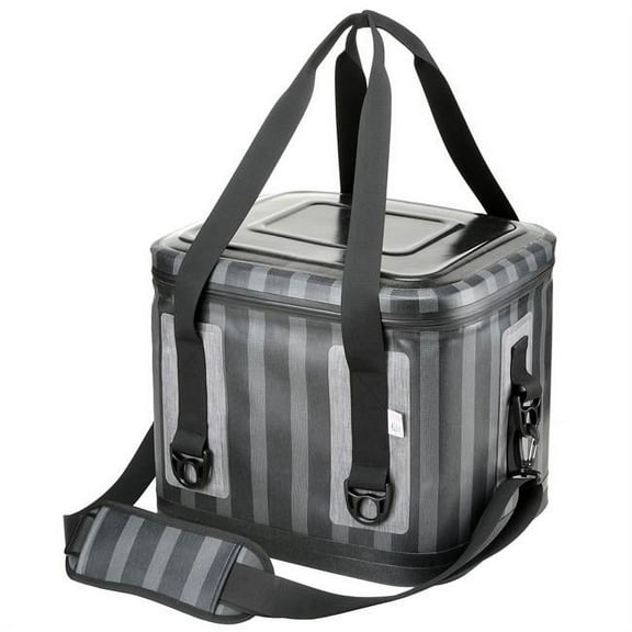11" Easy Tote Soft Cooler Gray Striped