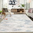 thumbnail image 3 of Garvee 9x12 Modern Abstract Area Rug Striped Print Carpet, Machine Washable Rug with Non-Slip Backing Stain-Resistant Soft Rugs Low-Pile Floor Cover for Living Room Bedroom Home Office, Beige, 3 of 8