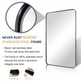 ANDY STAR Wall Mirror, 24x36 inch Black Bathroom Mirror, Stainless