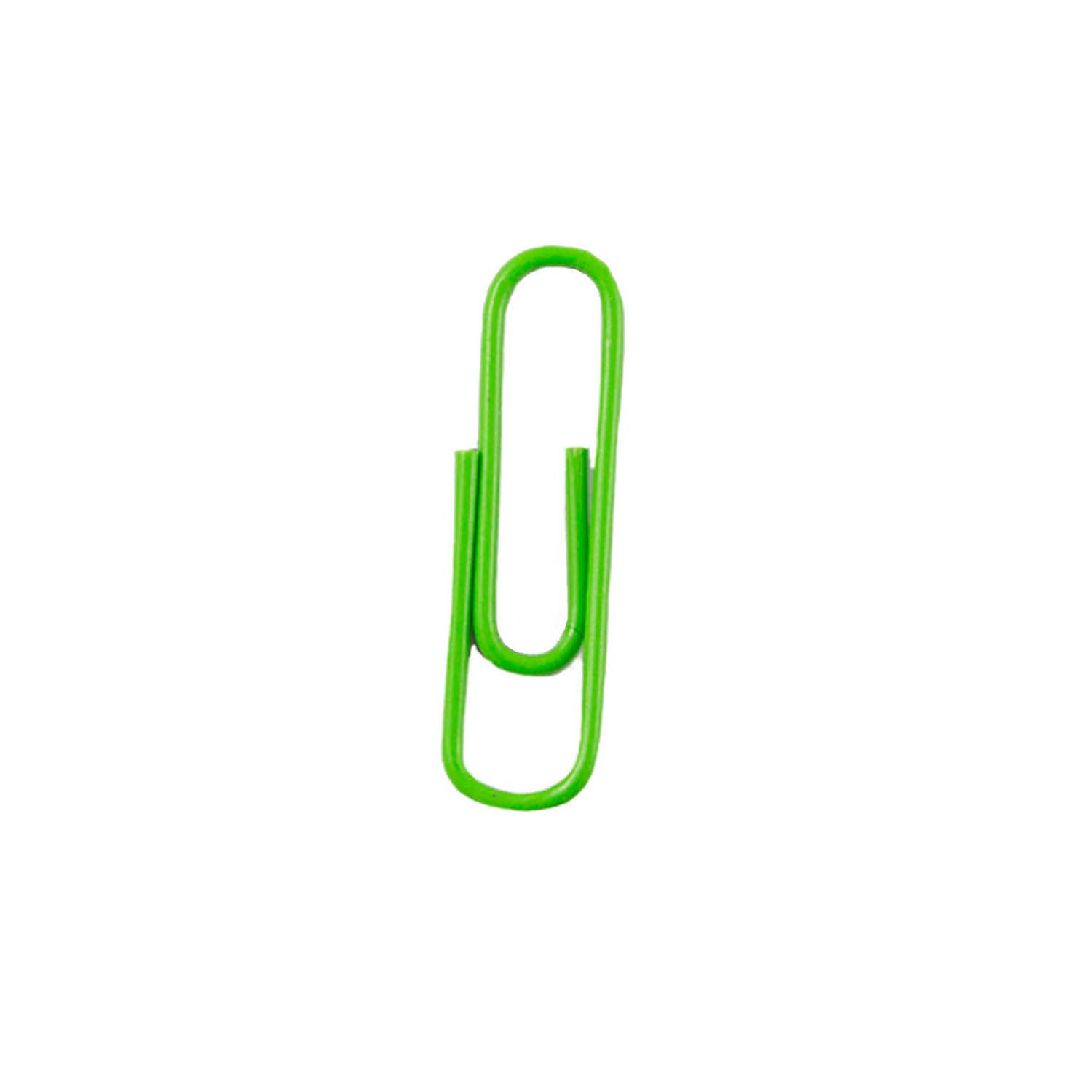 JAM Paper Small Paper Clips Lime Green 3 Packs of 100 (21830624B)
