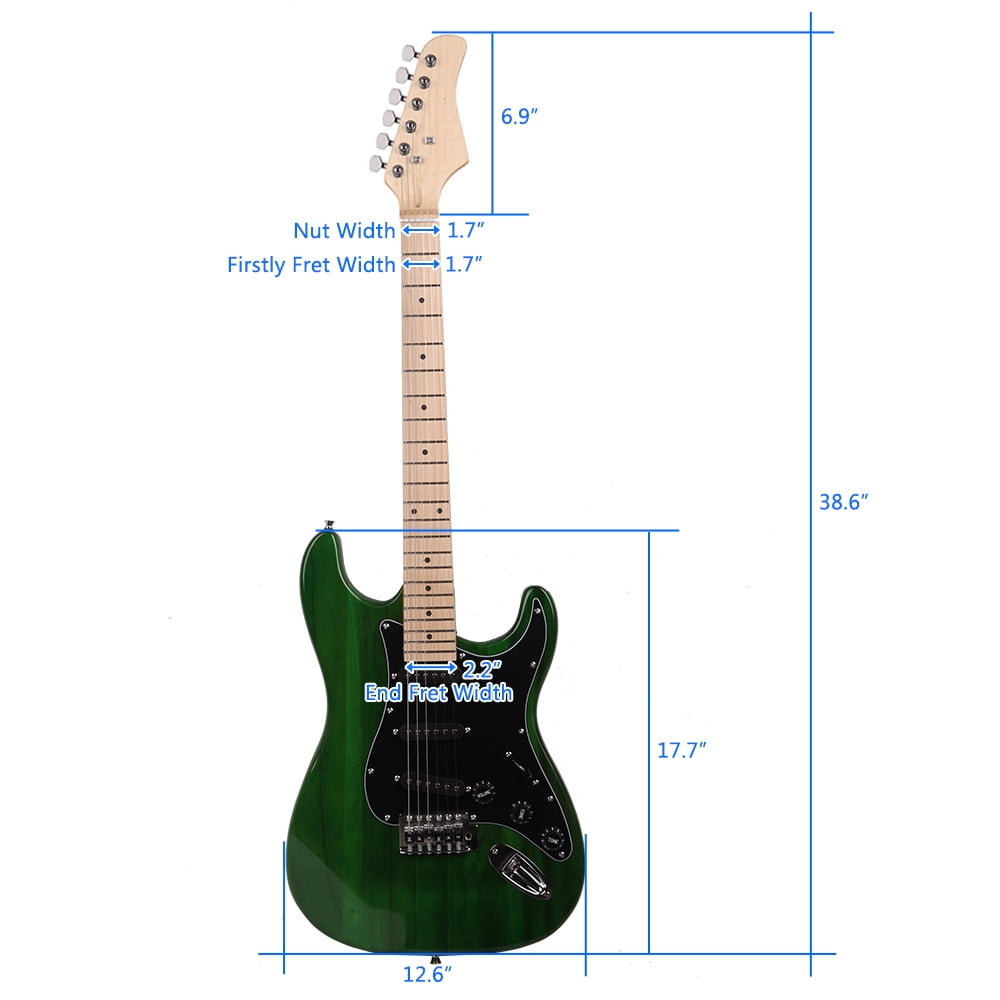 UBesGoo Beginners 39" 6 String Electric Guitar + Amplifier + Guitar Bag + Guitar Strap + Tool 8 Color
