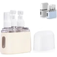 thumbnail image 1 of Mini Shampoo Dispenser Portable Travel Bottle Set, Mini Dispenser Portable Travel Set, Leak Proof Pump Bottles Containers Travel Size, Reusable Travel Bottles for Toiletries (Beige, 3 in 1), 1 of 7