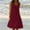 Wine, variant on Solid Color Sleeveless Summer Beach Dress for Women