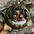 thumbnail image 3 of DAMAI Bear Family Christmas Ornament - Adorable Hanging Decor, Black Bear Family of 3 Ornaments for Christmas Tree, Mantel & Home Indoor Holiday Displays, 3 of 7