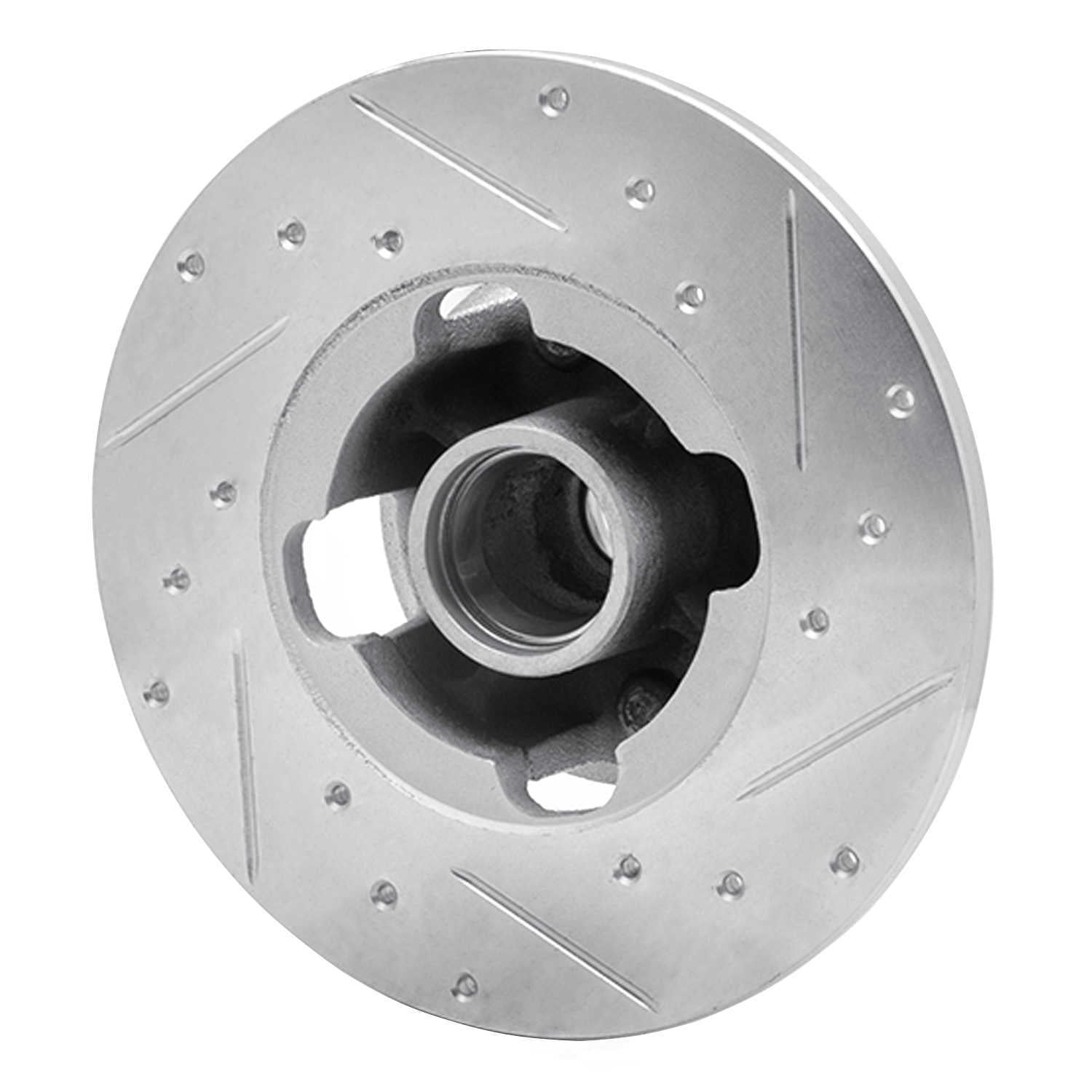 Dynamic Friction Company 631-47012L DFC Brake Rotor - Drilled And Slotted - Silver