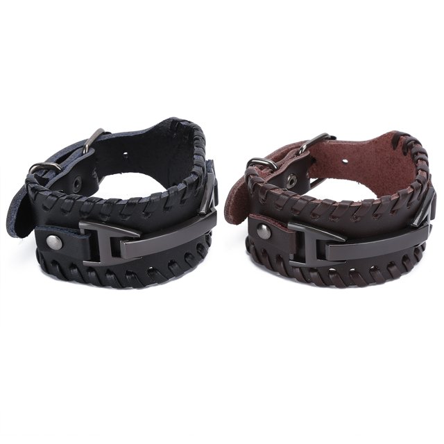 Brazaletes De Moda, Pulsera Trenzada, Pulsera Informal Simple Y Elegante Cuero De PU De Moda Para Hombres, Mujeres, Niños Y Niñas ANGGREK No