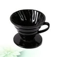 thumbnail image 5 of Monyance ceramic coffee dripper 1pc Ceramic Cone Shape Design Coffee Filter Cup Coffeepot Handmade Coffee Maker for Home Office (Black for 1-2 People Use)(3.82X3.82X3.15Inches), 5 of 10