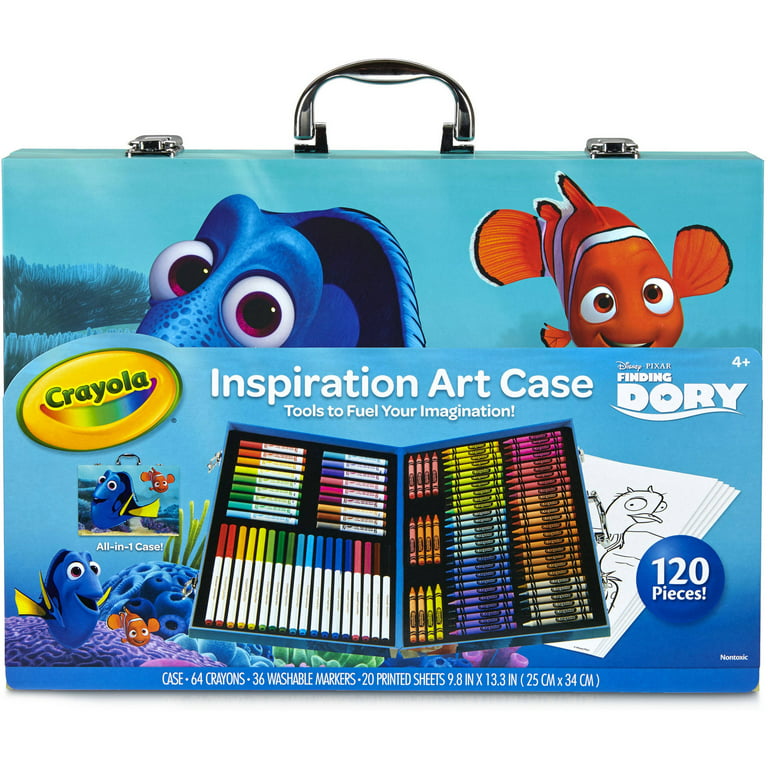 Crayola Inspiration Art Kit Coloring Case, Disney Finding Dory, 120 Pieces  