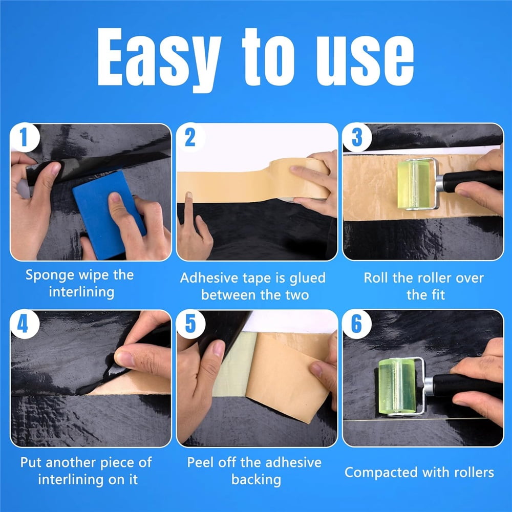 Ebaokuup 50'x 3" Pond Liner Seam Tape-Double Sided Self Adhesive Butyl Pond Liner Tape-Waterproof Pond Seam Tape for EPDM Pond Liner Garden Cover Patch Repair