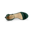 thumbnail image 4 of BLISSFUL STEP Sandales à Talon Épais pour Femmes avec Bride à la Cheville Vert 6,5, 4 of 8