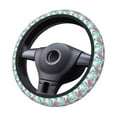 thumbnail image 6 of Lsque Flamingo Ultra Soft Car Steering Wheel Cover for Women, Standard 15 inch Size for Truck Van SUV Auto, 6 of 8