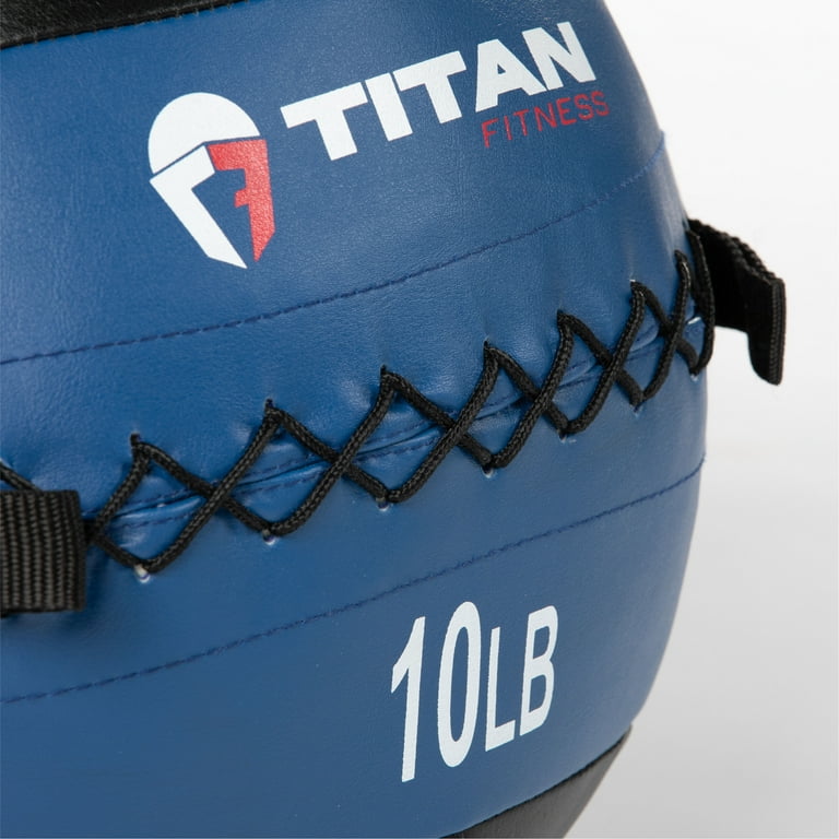 Titan Fitness Soft Leather Medicine Wall Ball 10 lb. Durable
