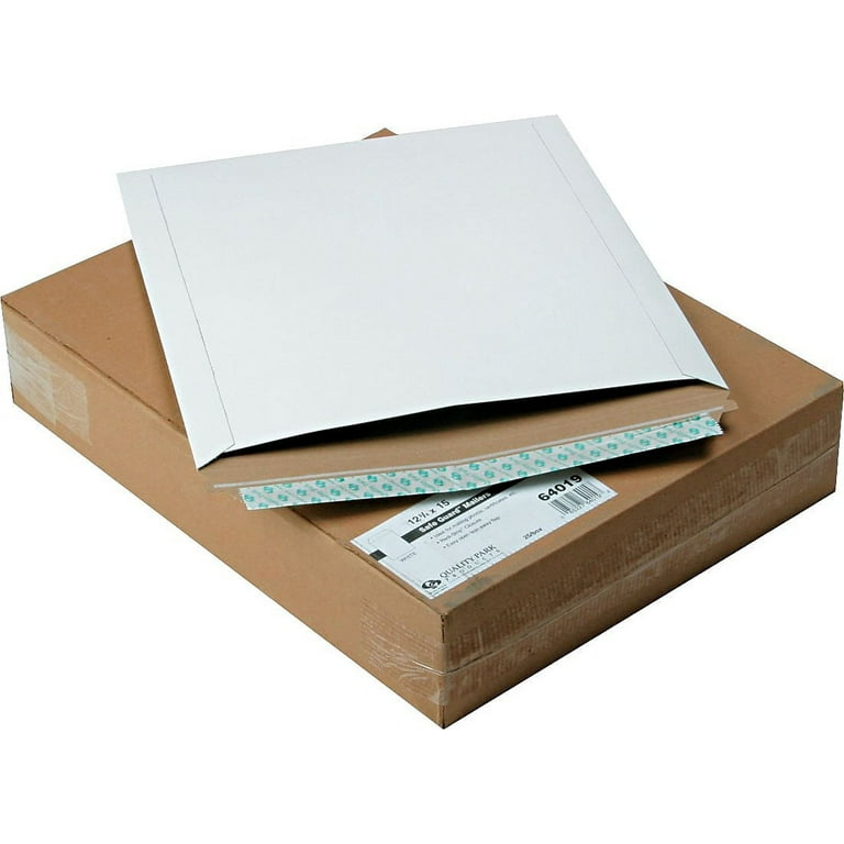 Photo/Document Mailer, Cheese Blade Flap, Redi-Strip Adhesive Closure, 12.75 x 15, White, 25/Box Photo/Document Mailer, Cheese Blade Flap, Redi-Strip Adhesive Closure, 12.75 x 15, White, 25/Box