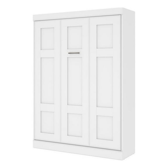 Maklaine Contemporary 65-inch Queen Murphy Bed Sturdy in White