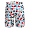 thumbnail image 6 of Kdxio Flowers and Lady Bugs Pattern Mens Casual Shorts - Drawstring Summer Beach Sports Shorts for Men, 6 of 9
